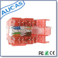 Aucas UTP rj45 cat5e keystone jaque transparente colorido como amp keystone jack módulo